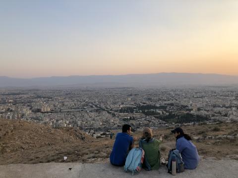 photo taken by Shams on his travels of Iranians in discussion