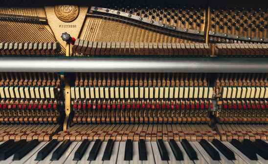 inside view of a piano