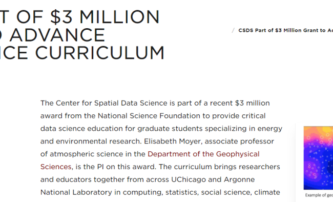 CSDS PART OF $3 MILLION GRANT TO ADVANCE GEOSCIENCE CURRICULUM