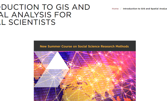INTRODUCTION TO GIS AND SPATIAL ANALYSIS FOR SOCIAL SCIENTISTS