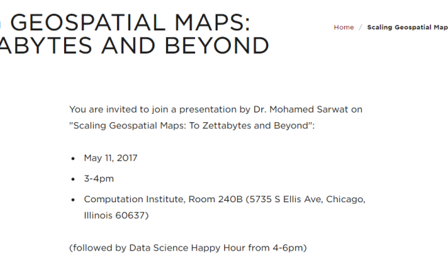 SCALING GEOSPATIAL MAPS TO ZETTABYTES AND BEYOND