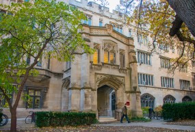 the north-facing exterior of the Social Science Research Building