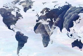 watercolor world map