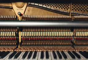 inside view of a piano