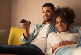 couple watching TV